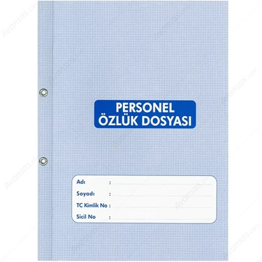 Dilman Personel Özlük Dosyası 1 Adet Mavi Renkli A4 Ölçülerinde
