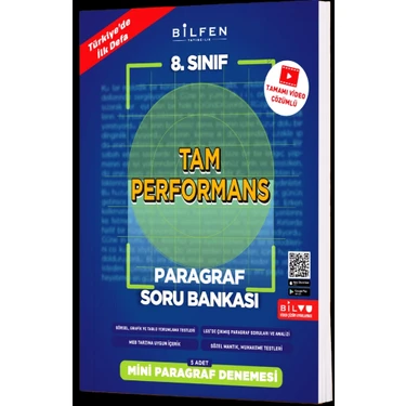 Bilfen Yayıncılık 8. Sınıf Bilfen Yayınları Tam Performans Paragraf Soru Bankası Sınav Bilgisi İçin