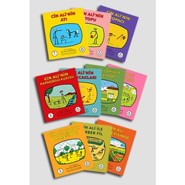 Cin Ali Yayınları 10 Kitap Takım 1. Sınıf İçin Eğlenceli Cin Ali Kitap