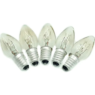 Tuzcu Ahmet 7 Watt E-14 LED Ampul 5 Adet Sıcak Beyaz Işık Tuz Lambası