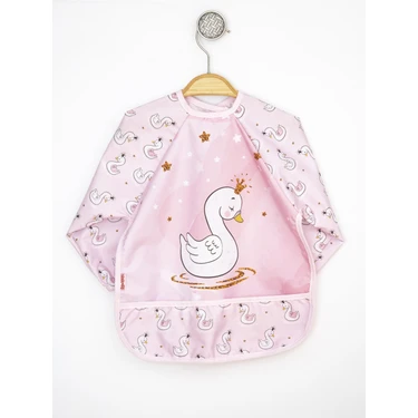 Madebyalm Sıvı Geçirmez Mama Önlüğü Ayıcık Modeli 6-24 Ay Uyumlu Uzun