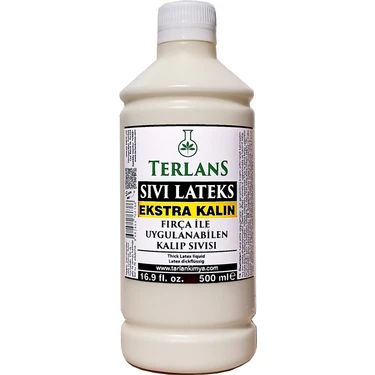 Terlans Ekstra Kalın Sıvı Lateks 500 ml Fırça ile Sürülebilir Kalıp Sıvısı Thick Liquid