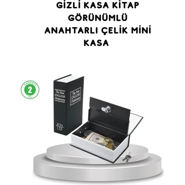 VeraGlobe Buğz Gizli Kitap Kasa – Metal Gövdeli,