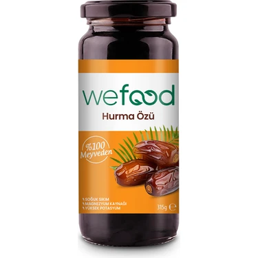 Wefood 315 gr Hurma Özü Soğuk Sıkım Doğal Lezzet ve Besin Değeri