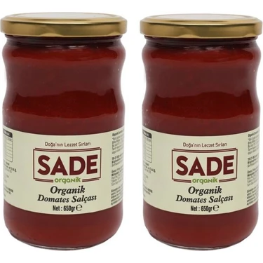 Sade Organik Domates Salçası 650 gr
