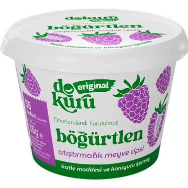 Dokuru Original Böğürtlen Atıştırmalık Meyve Cipsi - Dondurularak Kurutulmuş Böğürtlen - Freeze