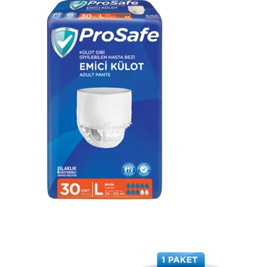 Prosafe Yetişkin Emici Külot Büyük (L) 30'lu Yumuşak Tekstil Yüzey ile Konforlu