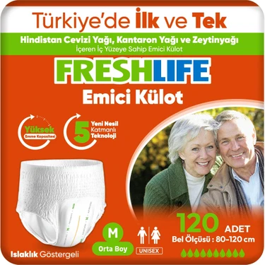 Freshlife Medium Emici Külot 30’Lu 4 Paket (120