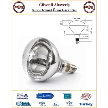 Şavk Isıtıcı Ampul - Kümes Hayvanları İçin İnfrared Kızılötesi Isıtıcılı Şeffaf Lamba - 250