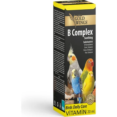 Gold Wings B Complex Vitamin Kuşlar İçin Stres Önleyici 20