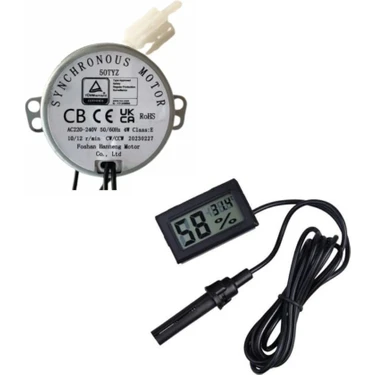 Epilons 50 Tyz 10/12 Rpm Kuluçka Motoru Viyol Çevirme Ve Nem