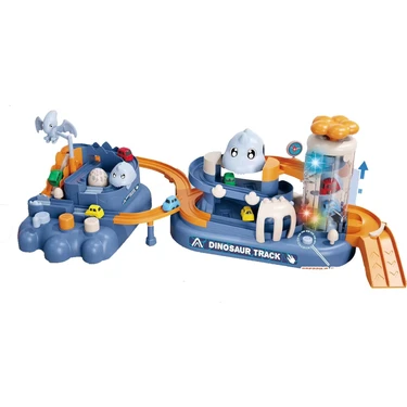 Learning Fun 2in1 Arabalı Dinozor Temalı Yarış Pisti Raylı Parkur Macera