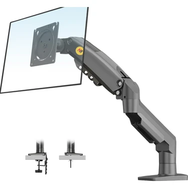 Nb North Bayou F80 17"-30" Amortisörlü 2-9 kg Monitör Standı 2024 Gray