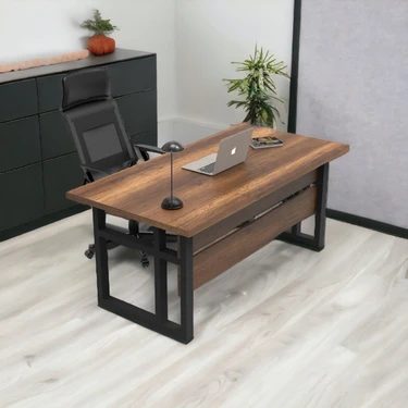 L'occi Concept March A Ofis Çalışma Masası Metal Ayaklı Barok