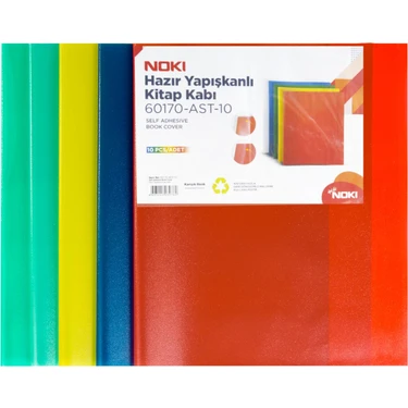 Noki Hazır Yapışkanlı Kitap Kabı 10'lu Karışık Renkli 60170-AST-10 Yapıştırıcılar
