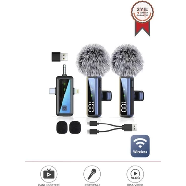 Torima H68 Type-C + Lightning + Aux 2li 3in1 Kablosuz Yaka