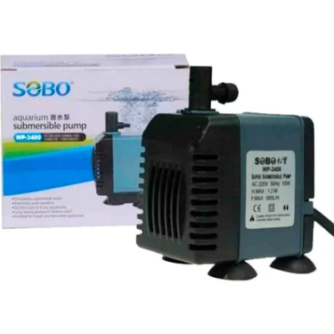 Sobo Akvaryum Kafa Motoru 15W WP-3400 880 L/H Enerji Tasarruflu Uzun Süreli