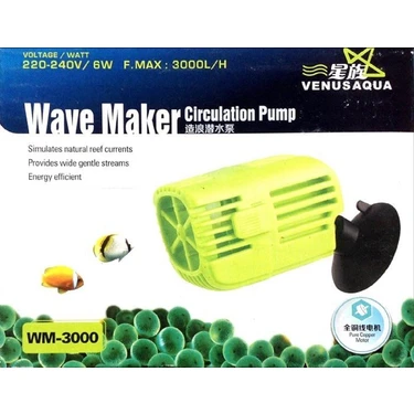 Venusaqua Wm-3000 Dalga Motoru 6W Enerji Tasarruflu ve Yüksek Performanslı Endüstriyel Kullanım