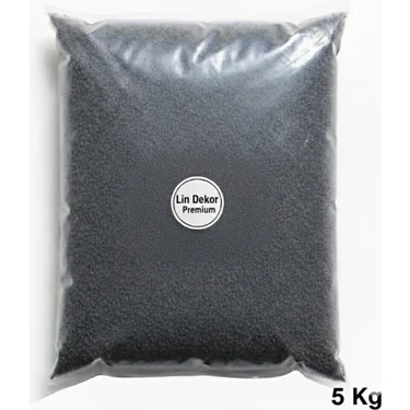 Lin Dekor Premium Siyah Akvaryum Kumu 1-3 mm 5 kg - Bitkili Akvaryumlara