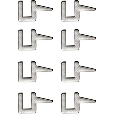 Şeffaf Buhar Camı Tutucu 8 Adet 6mm Camlar