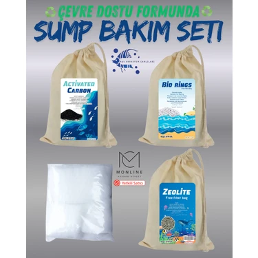 Aquamas Akvaryum Dış Filtre ve Sump Malzeme Bakım Seti 4 ADET Yüksek Filtrasyon