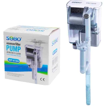Sobo 280 Lt/h Debili Akvaryum Şelale Filtre 5 W WP-618H Mekanik Biyolojik