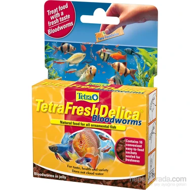 Tetra Freshdelica Kan Kurdu 48 gr Tropikal Balıklar İçin Yüksek Kaliteli Ödül