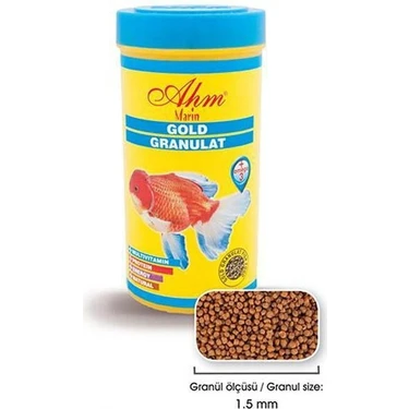 Ahm Gold Granulat Japon Balığı Yemi 250 Ml Premium Kalite ile Akvaryum Balıkları