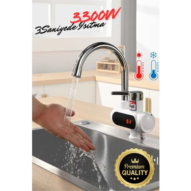 Wevolt Premium Serisi Yeni Nesil Elektrikli Ani Su Isıtıcı Termal Şofben Musluk Spiral Başlık