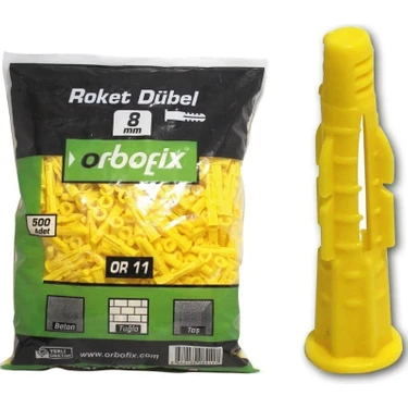 Joy Aksesuar 500 Adet Plastik Roket Dübel Boşluk ve Duvar Için