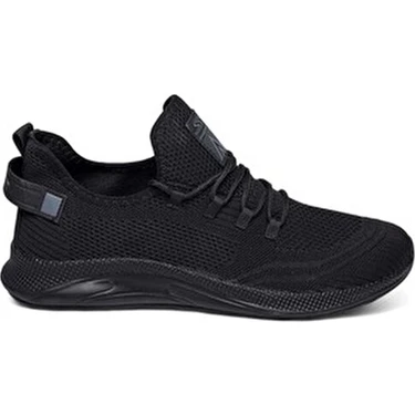 Kids Club Shoes Pasomia 062 Triko Unisex Spor Ayakkabı Siyah Nefes Alabilir Yapı ile Koşu ve