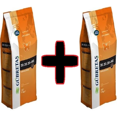 2 Adet Gübretaş 20-20-20 Npk Gübresi 1 Kg, Orijinal