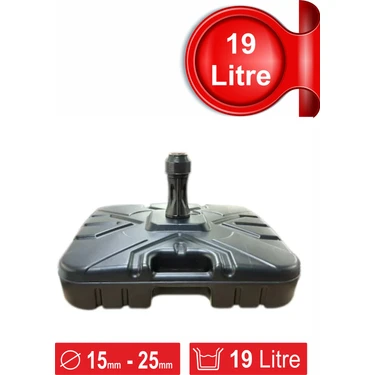 Dakik Reklam 19 Lt Şemsiye Bidonu Siyah Şemsiye