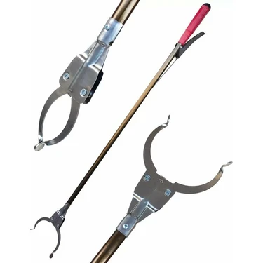 Akrep Çöp ve Atık Toplama Aparatı Maşası Düz Model Komple Metal