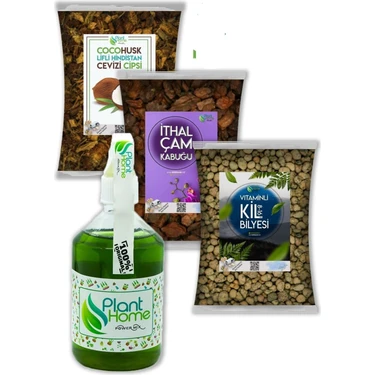 Plant Home Power Mix Orkide Bakım Avantaj Seti 4lü 1 Litre İthal Çam Kabuğu ve Coco