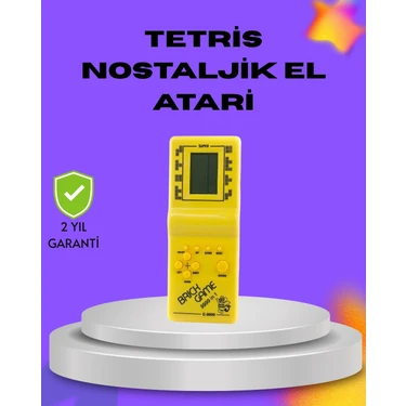 Pileli Store Klasik Tetris Oyunu El Konsolu – Taşınabilir Pil ile Çalışan Retro El