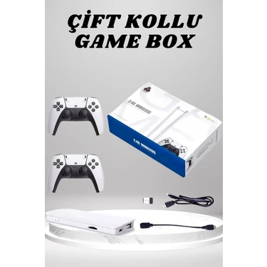 4K 3D Hd Görüntü Kaliteli Kablosuz Çift Kollu 20.000 Oyunlu Retro Oyun Konsolu Tv