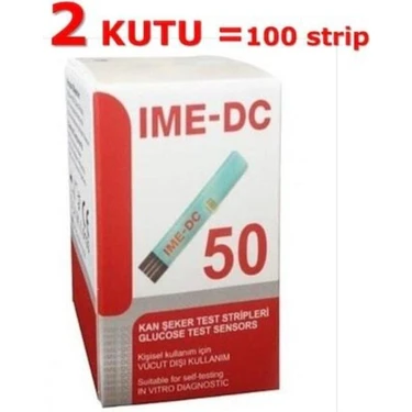 Ime-Dc Şeker Ölçüm Strip Çubuğu 2 Kutu 100 Adet Kan Şeker Testi İçin Kullanım