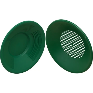 Silimo Gold Pan Altın Eleği Yeşil  +  Pan Üstü Elek Beraber   Altın Arama Eleme Kumda Irmakta Altın