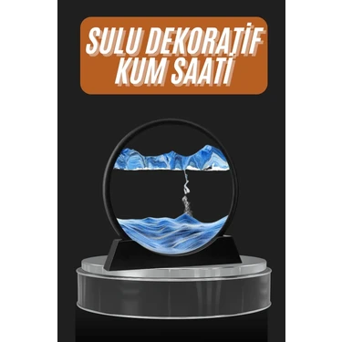 Mey Ithalat® Dekoratif Sulu Kum Saati Ofis Masa Üstü Ev Yuvarlak Kum