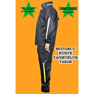 Bursa Hatırası Kurye Motorcu Yağmurluk Bursa Hatırası %100 Su Geçirmez Dikişsiz Reflektörlü