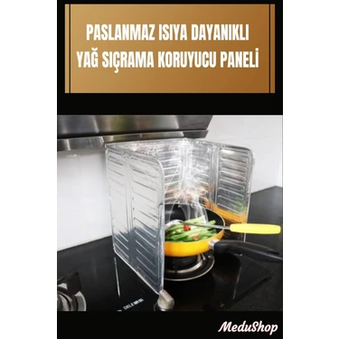 Ocak Kenarı Yağ Koruyucu Alüminyum Levha-Mangal Rüzgar Kesici-Lavabo Su Sıçrama