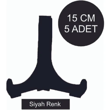 Wooden Gift Design Elite 5 Siyah Ahşap Çerçeve Tabak Teşhir Ayağı Standı 15 CM Antik Eserler Temalı