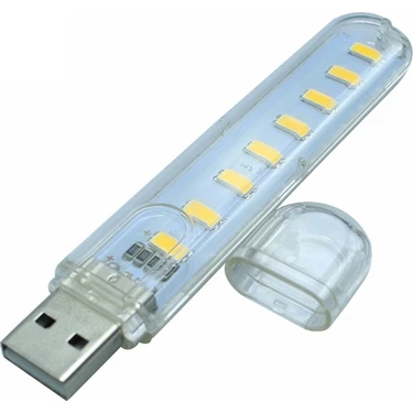 Appa Taşinabi̇li̇r 8 Ledli̇ Büyük Flash USB LED Işik Gece Lambasi