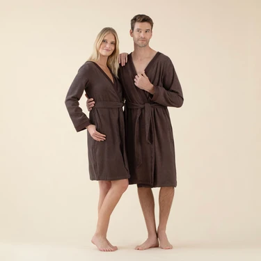 Chakra Floss Unisex Bornoz Koyu