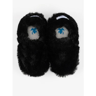 Furry Furry Siyah Kürk Barefoot Patik (HEDİYE