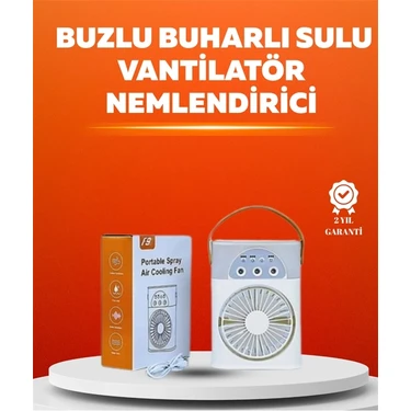 Twin Store Mini USB Klima Fan | 3 Kademeli Spreyli Hava Soğutucu,