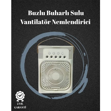 Twin Store USB Bağlantılı 3'ü 1 Arada Nemlendirici Mini Klima Fan | 7 Renk