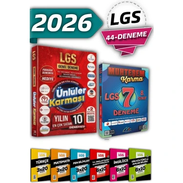 Lgs 2026 Ünlüler Karması Muhteşem Karma Branş Deneme Seti 44