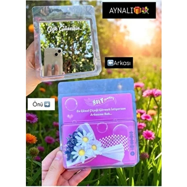 HayDün Aynalı Hot Flowers Buket Çiçek Sevgiliye Anlamlı Hediye Dekoratif Süs Modern